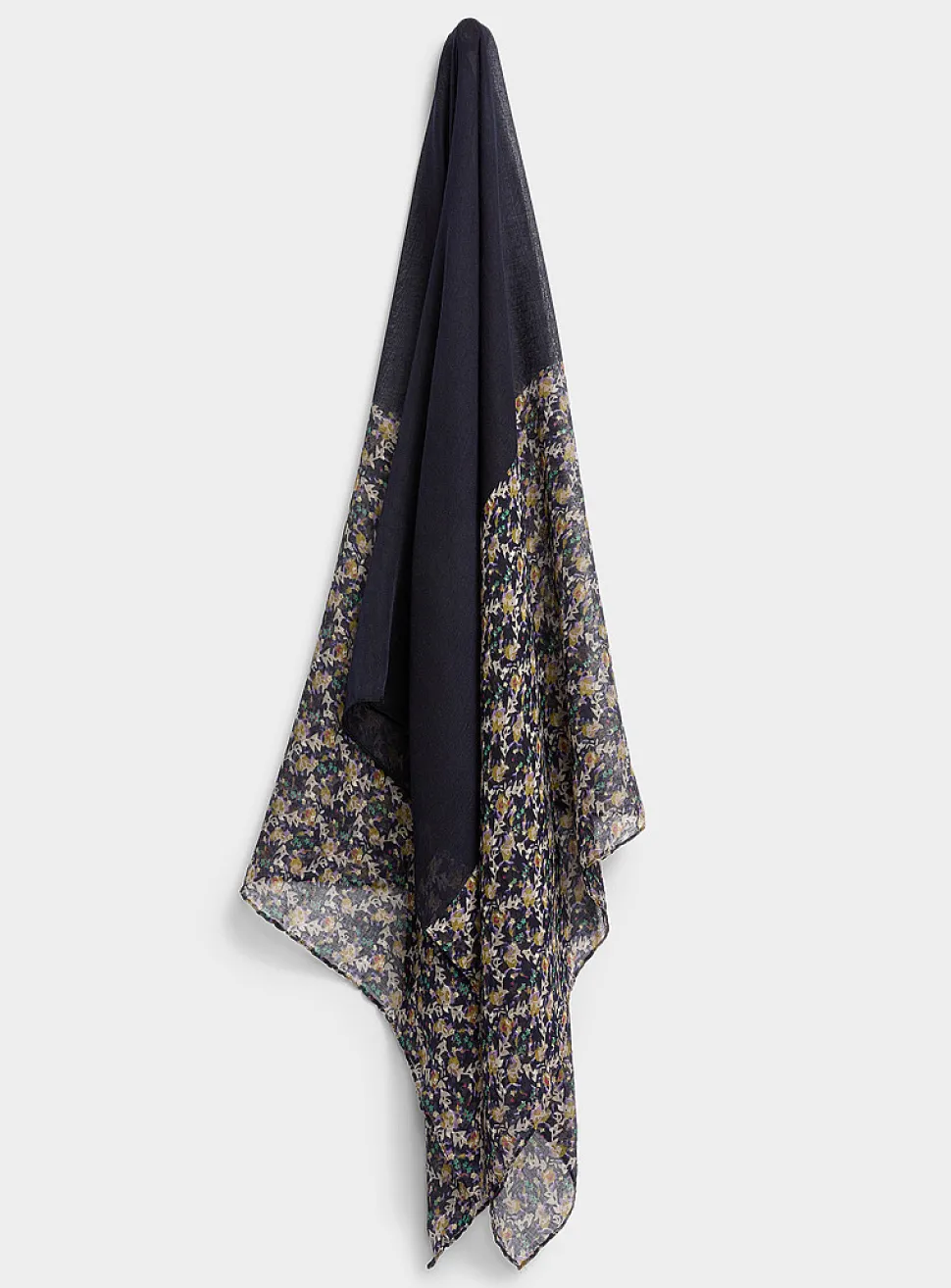 Abstract flower block lightweight scarf