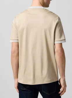 Accent trim mercerized cotton T-shirt