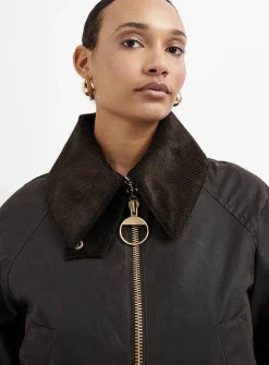 Allerston waxed cotton half-length jacket