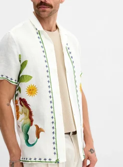 Amanzi mystical mermaid pure linen shirt