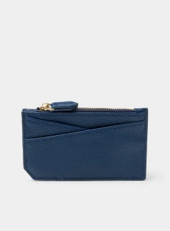 Angular-pocket pebbled card holder