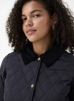 Annandale corduroy collar quilted jacket