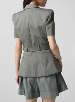 Anthem buckle gabardine jacket