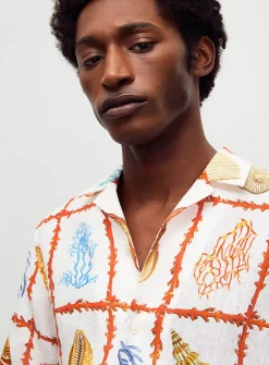 Aronnax sea treasures pure linen shirt