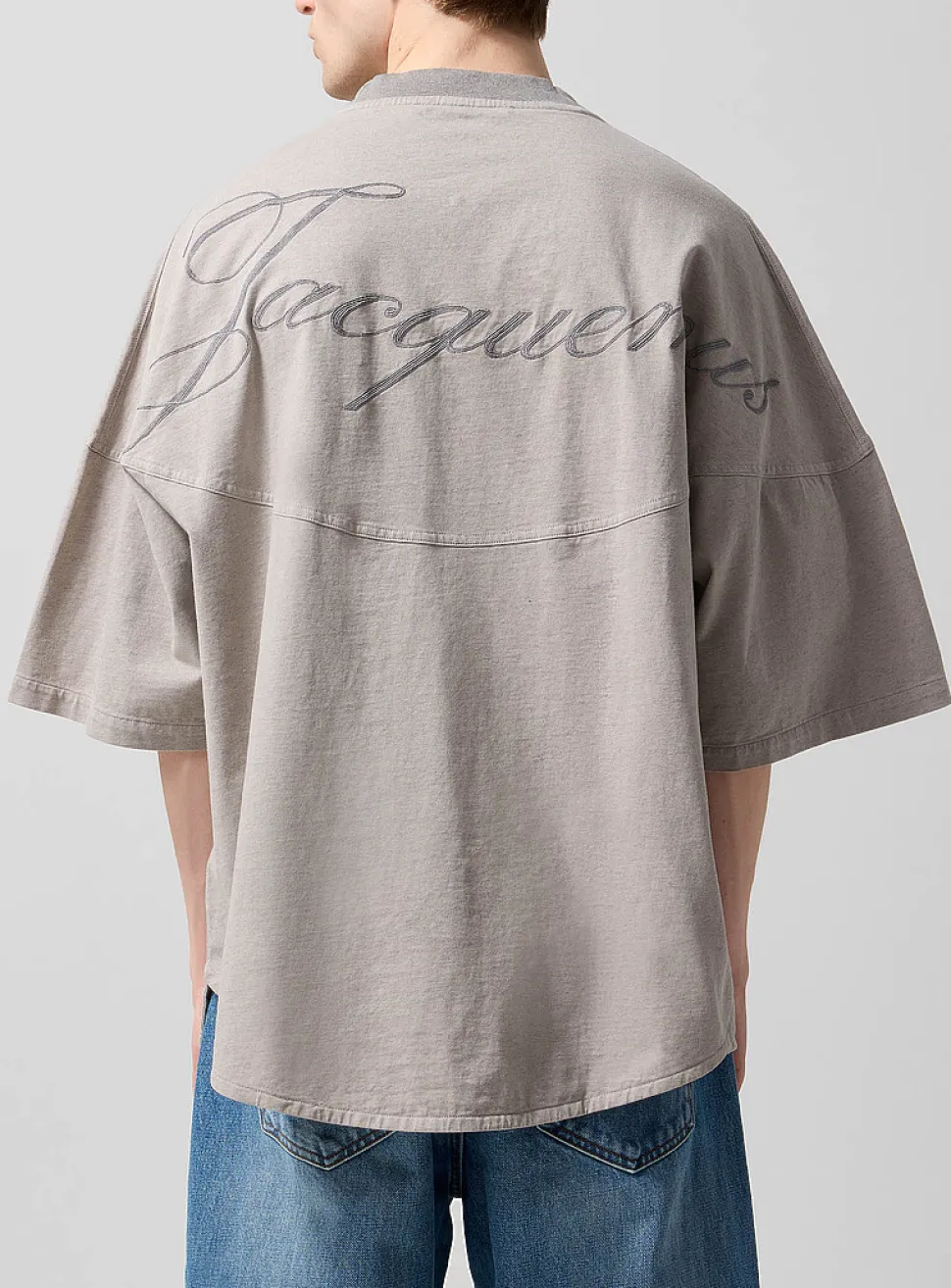 Atelier cursive logo vertical seam T-shirt