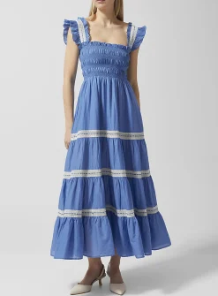 Aubrie smocked bust dress