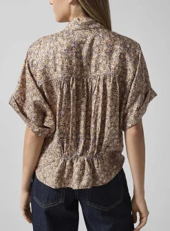 Azalea silk crepe blouse