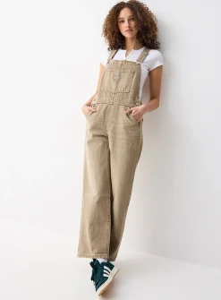 Baggy denim overalls
