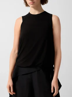 Balloon-hem layered-effect cami