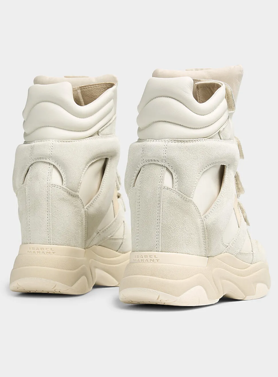 Balskee leather and suede platform sneakers