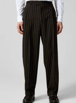 Banker's Stripe Pleated Pant