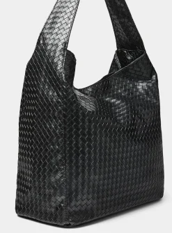 Basketweave hobo bag