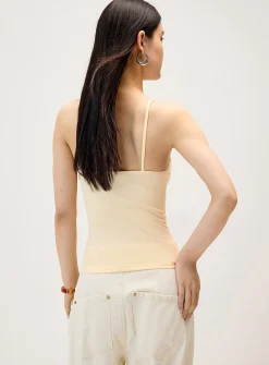 Beaded floral fitted cami