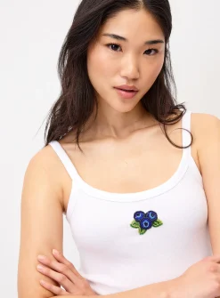 Beaded image scoop-neck cami