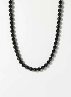 Black bead necklace