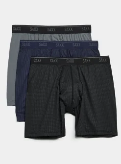 6" black/blue/grey micro-dotwork boxer briefs
