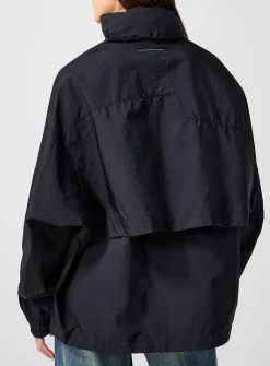 Black canvas windbreaker