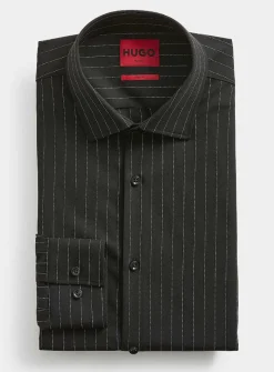 Black pinstripe shirt