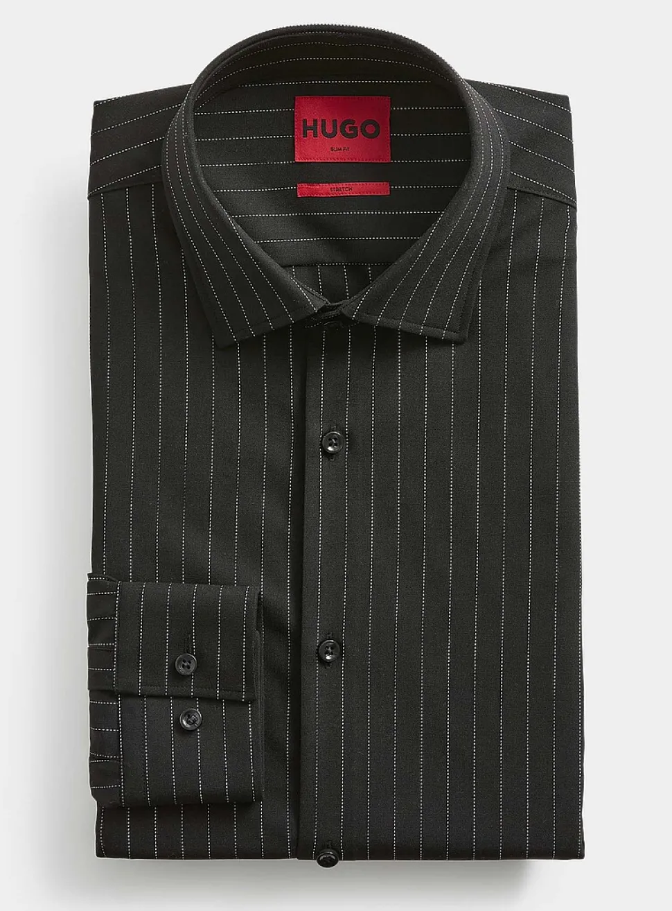 Black pinstripe shirt