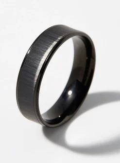 Black stainless-steel ring