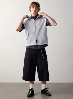Black wash long jort