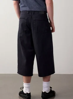Black wash long jort