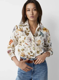 Blooming print shirt