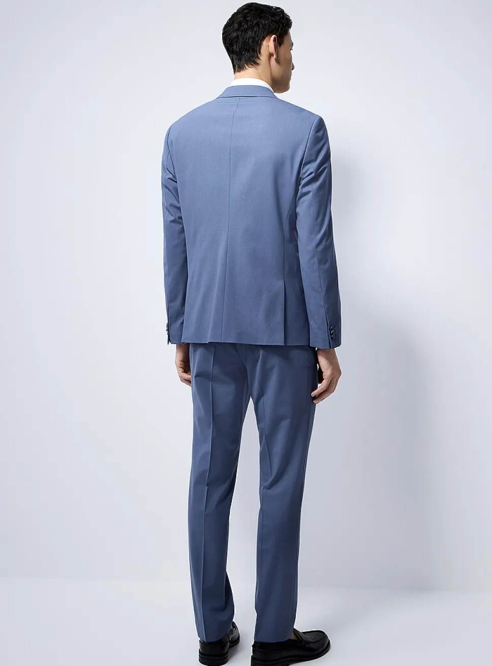 Blue-grey stretch suit