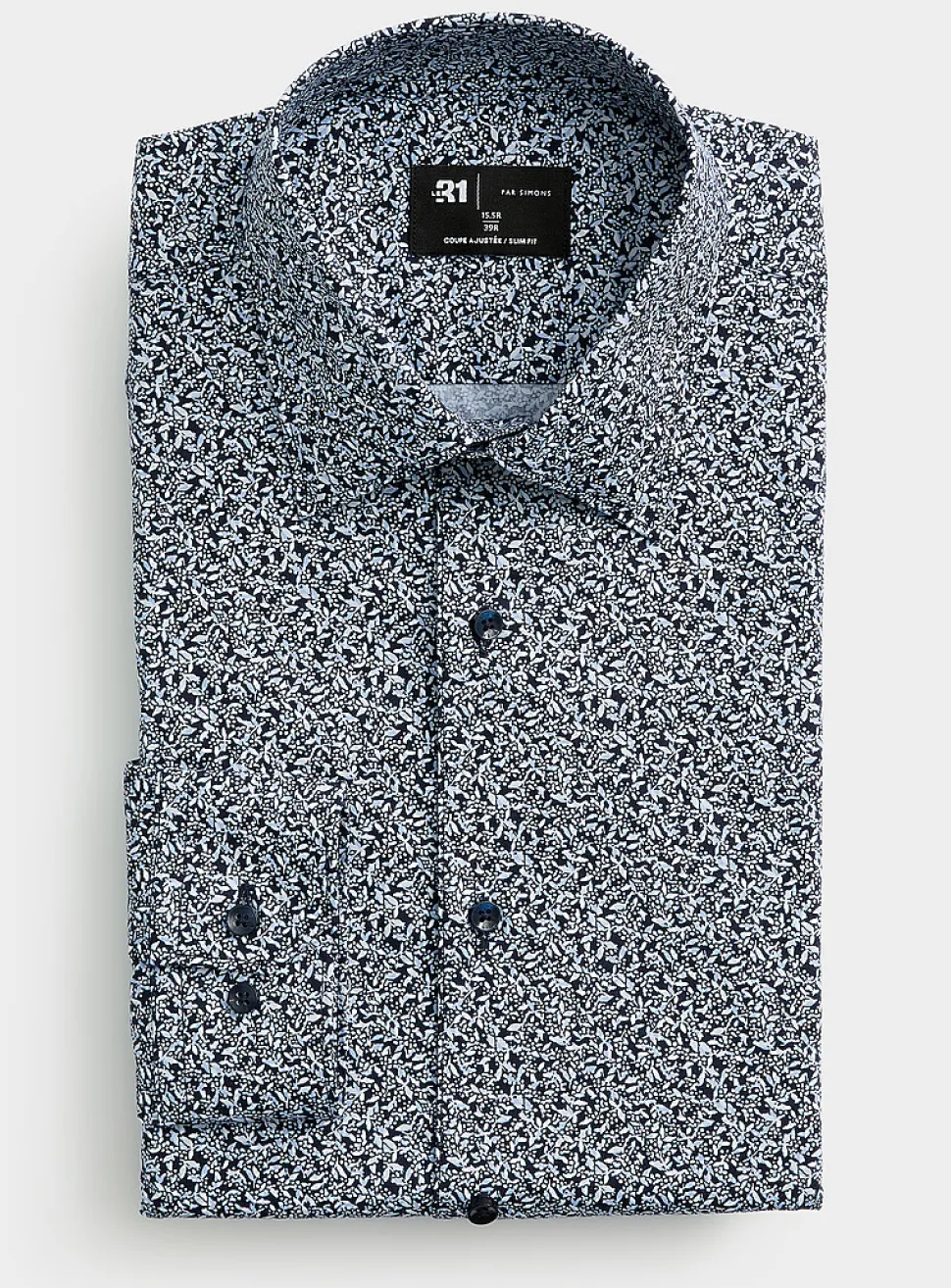 Blue mini-flower shirt