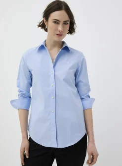 Blue poplin shirt
