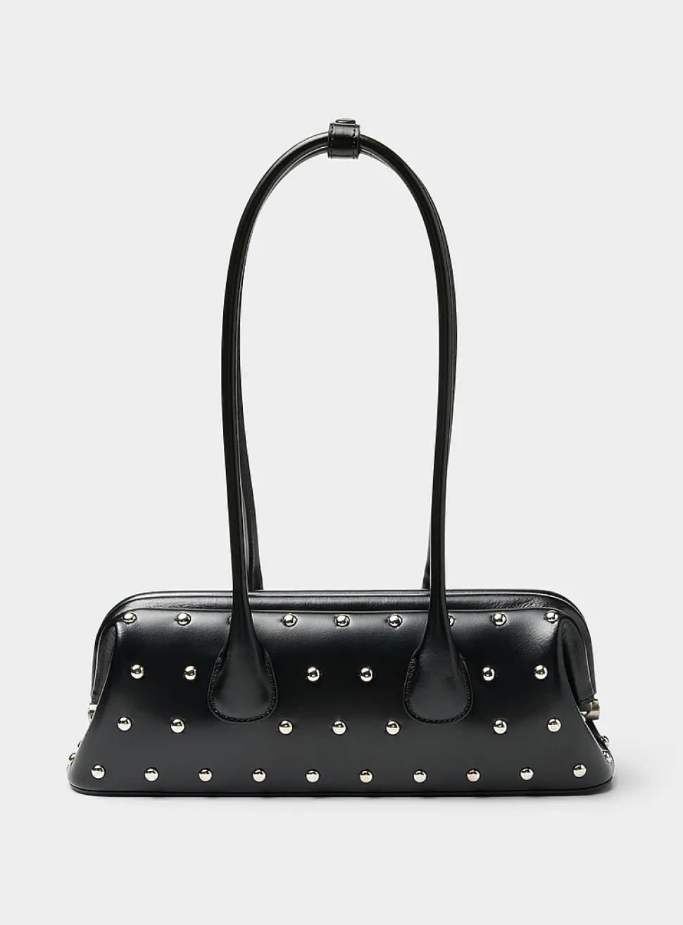 Boat small studded leather baguette bag