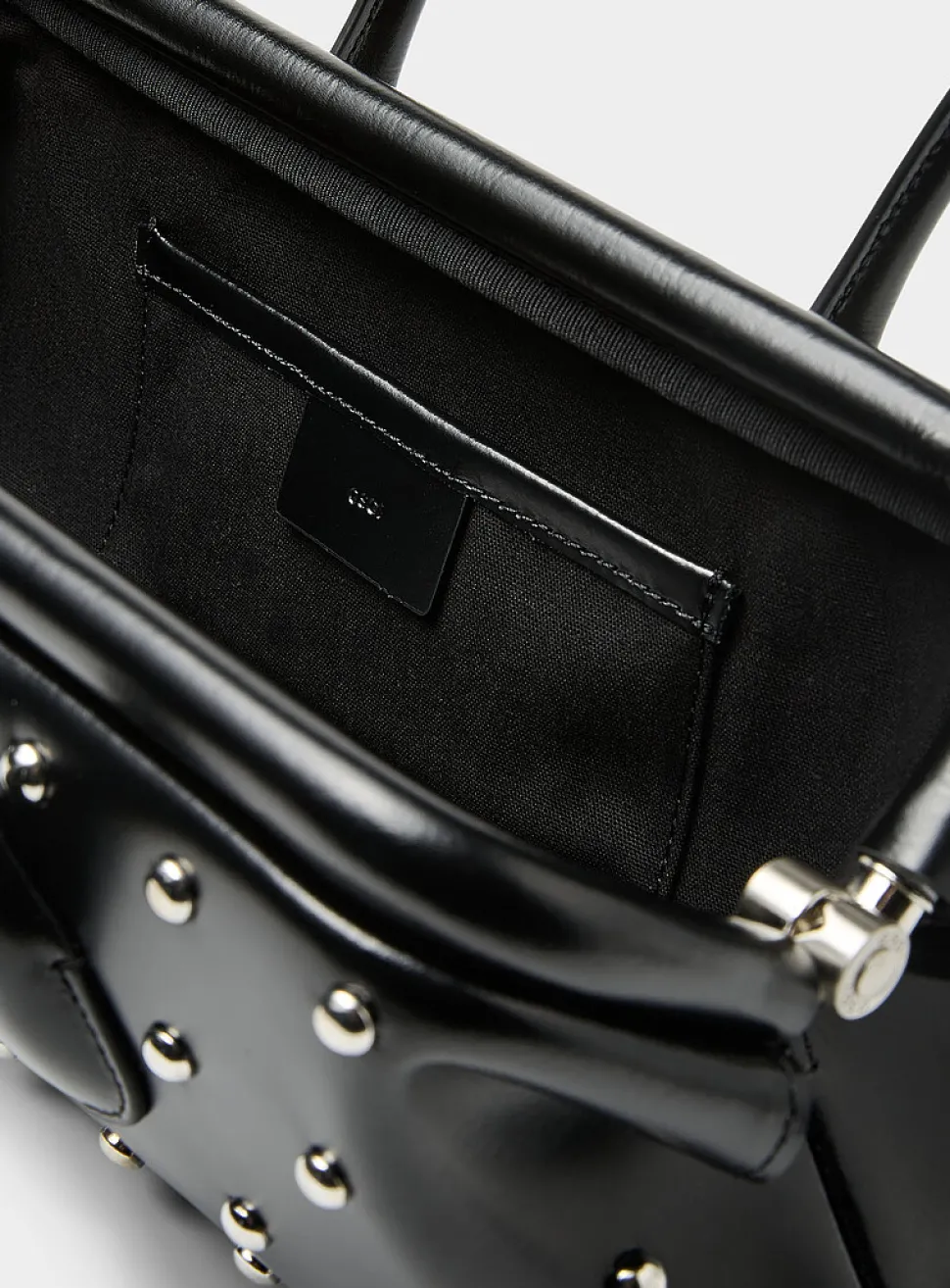 Boat small studded leather baguette bag