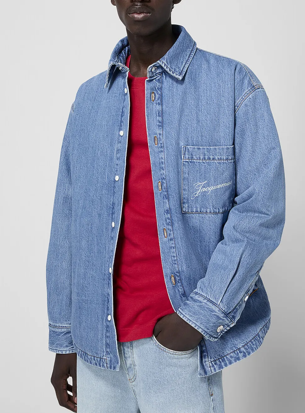 Boulanger padded denim overshirt