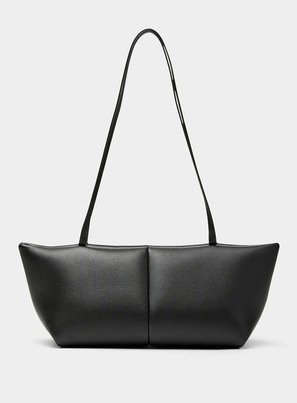 Boulevard elongated leather shoulder bag