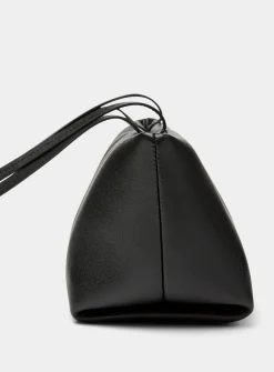 Boulevard elongated leather shoulder bag