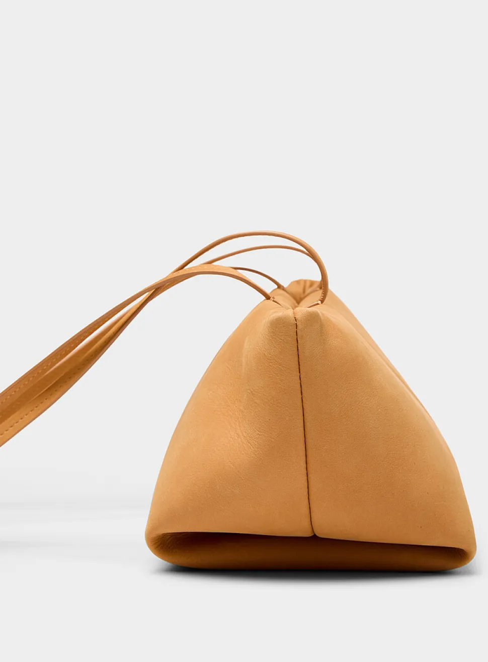 Boulevard elongated nubuck leather shoulder bag