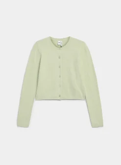 Boxy crew-neck cardigan