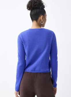 Boxy crew-neck cardigan