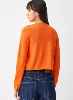 Boxy crew-neck cardigan