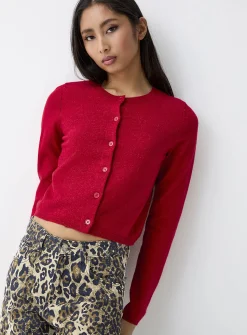 Boxy crew-neck cardigan