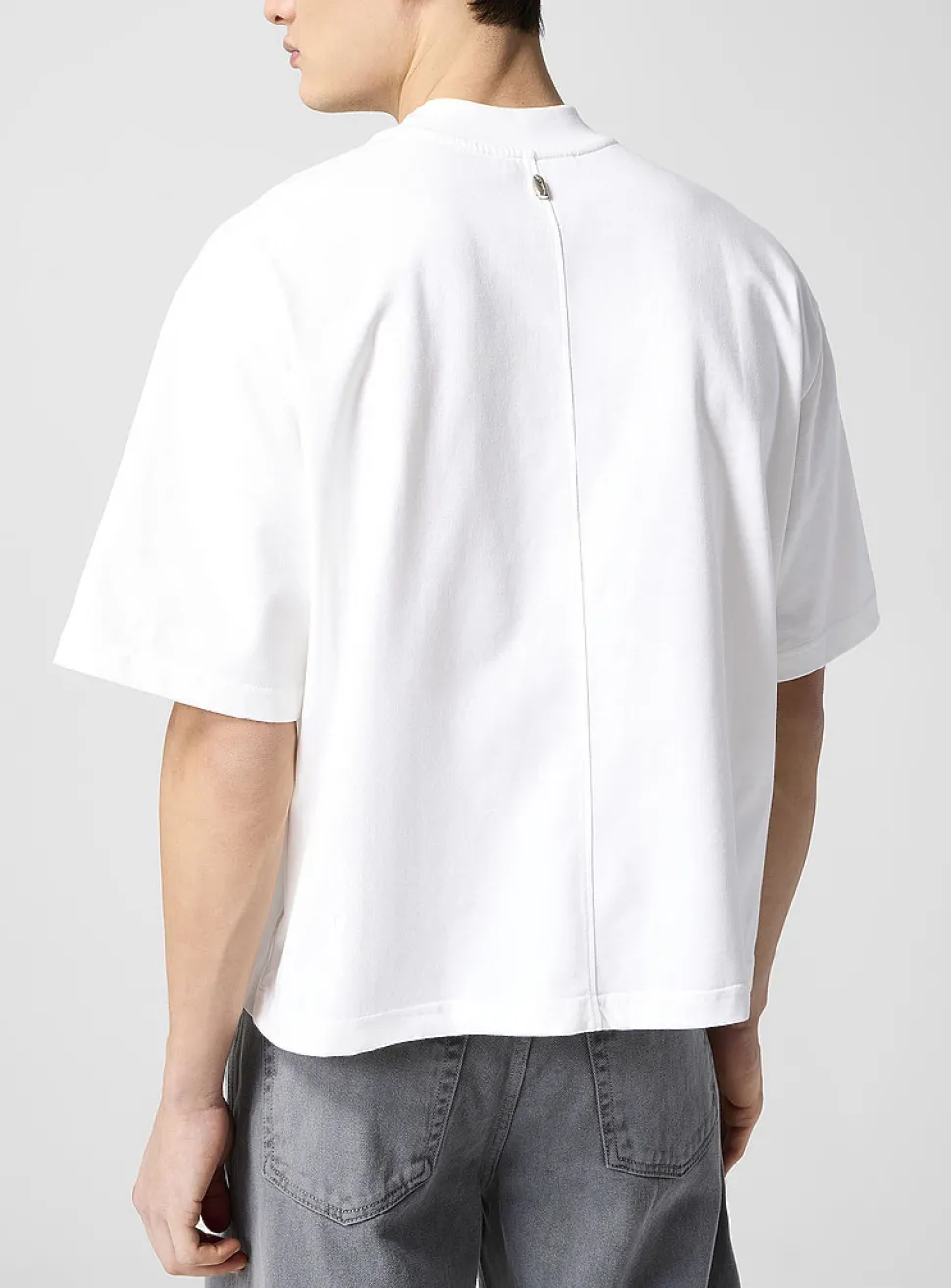 Boxy-fit mock-neck T-shirt