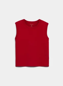 Boxy-fit Pima cotton cami