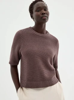 Boxy-fit textured sweater