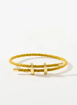 Braided faux-leather bracelet
