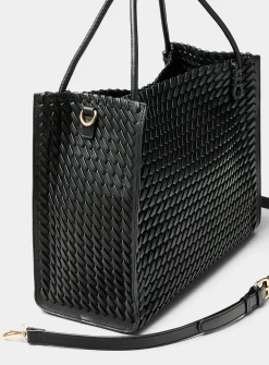 Braided square tote bag