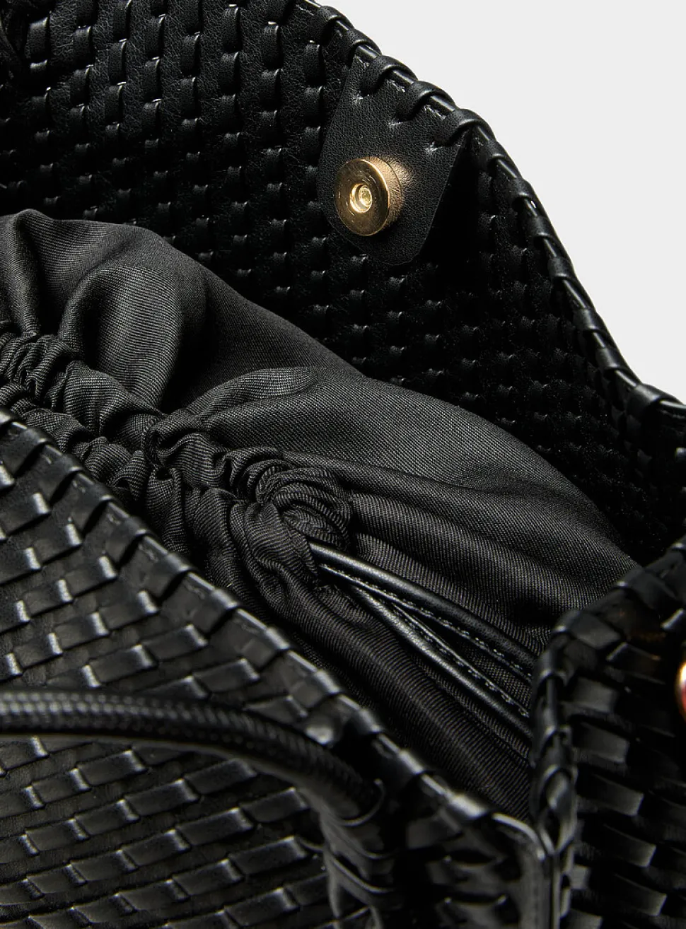 Braided square tote bag