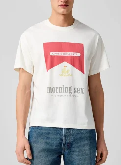 Breakfast in Bed printed T-shirt
