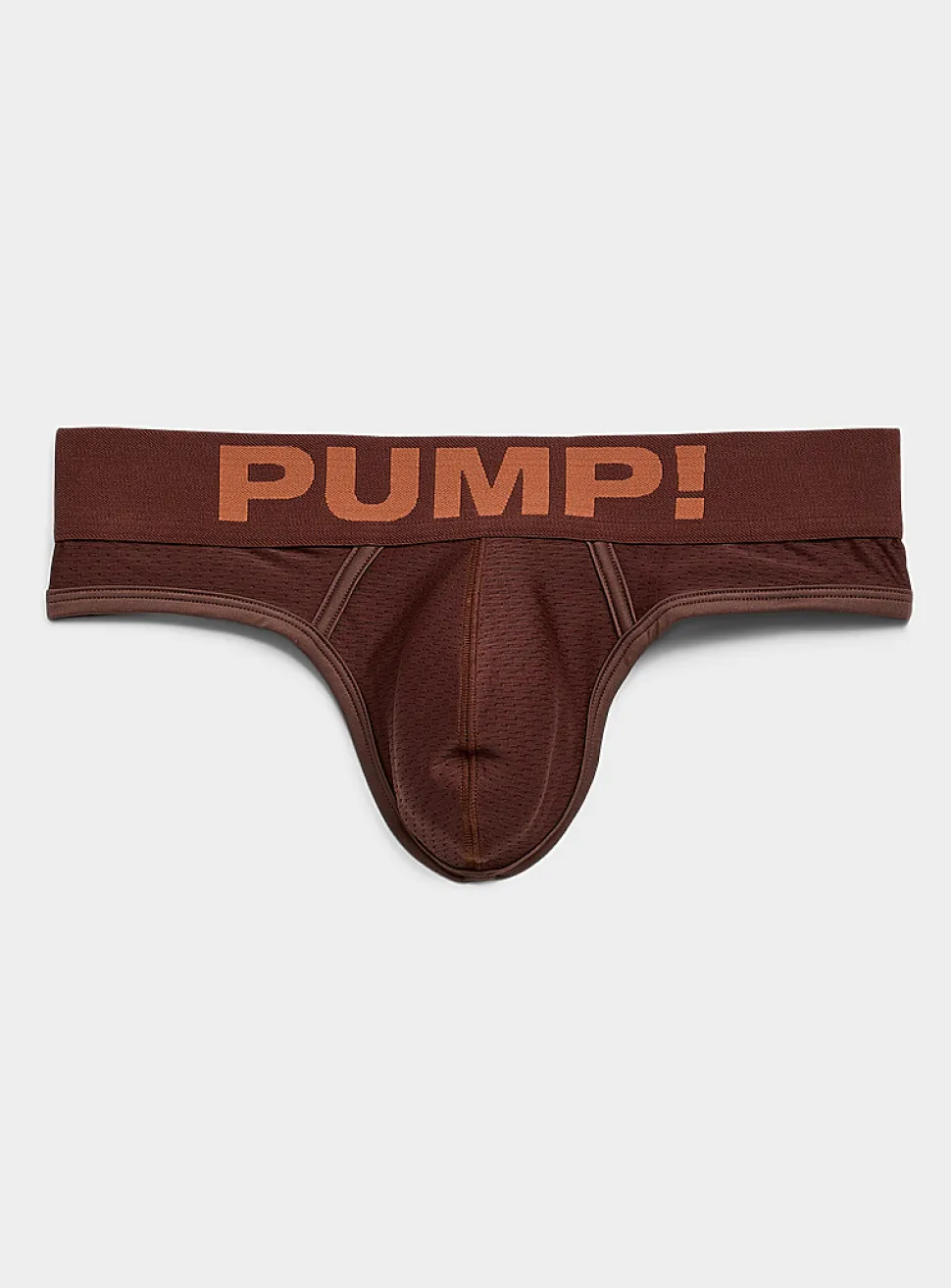 Brown micro-perforated string thong