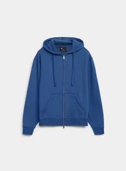 Brushed-interior zip-up hoodie
