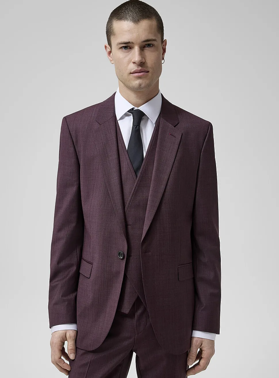 Burgundy 3-piece suit